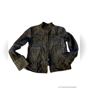 GAP Y2K Denim Trucker Jacket - Deliberately Distressed   (Sz M)